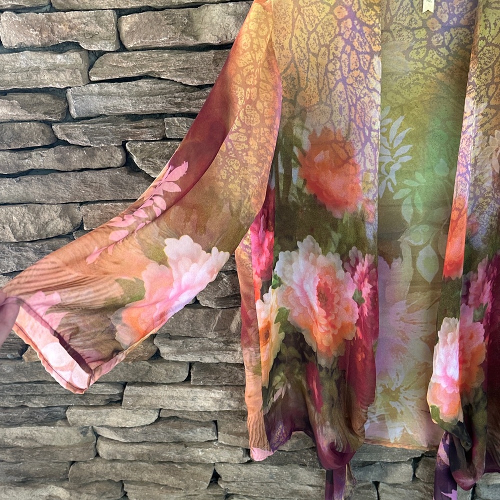 Chenault Multicolor Patterned Kimono - image 3
